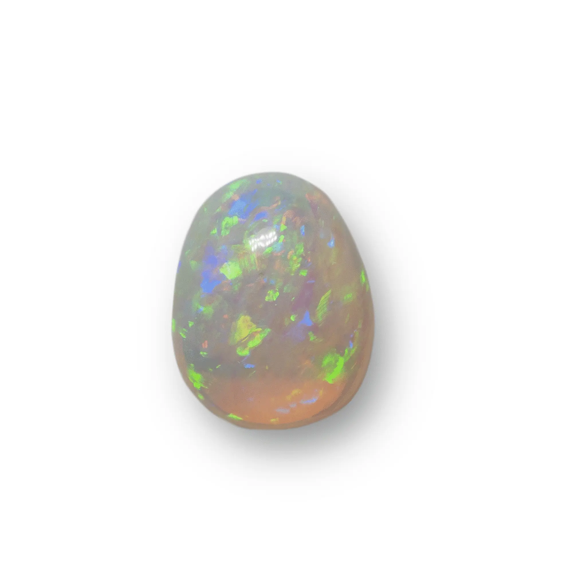 Cabochon brillant d'opale brésilienne claire verte et bleue (1,8 ct) – Image 4