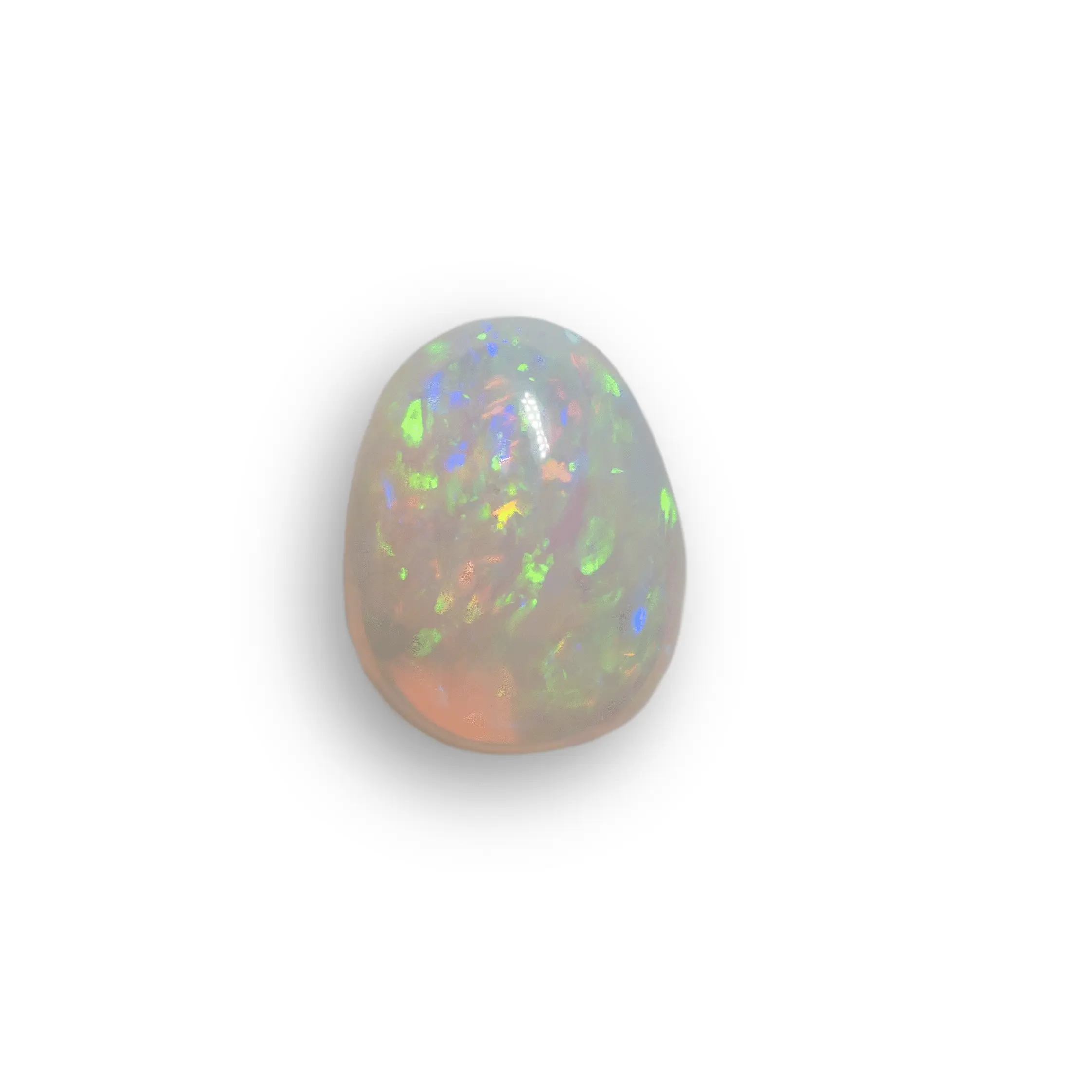 Cabochon brillant d'opale brésilienne claire verte et bleue (1,8 ct) – Image 6