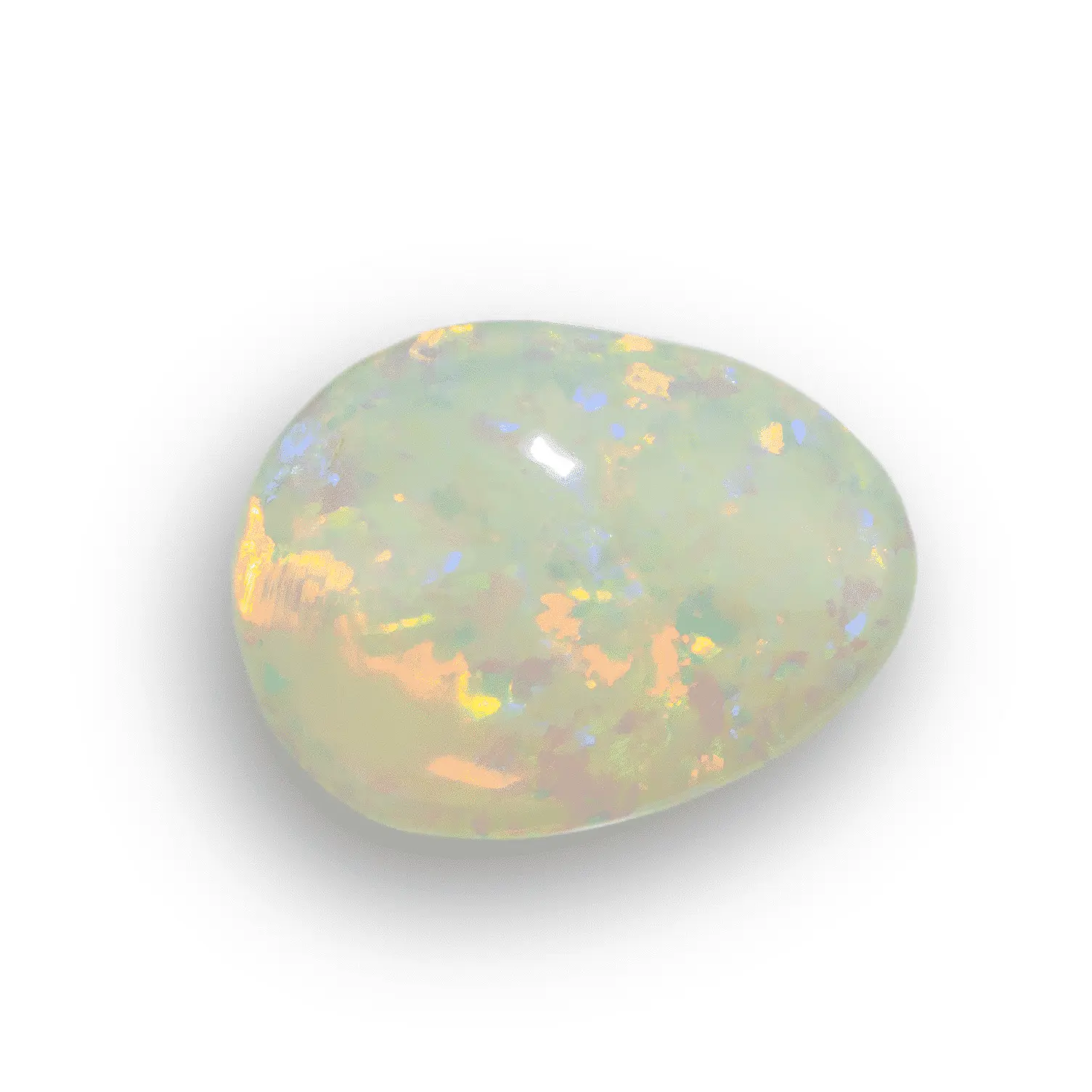 Opale Brésilienne cristal flamboyante orange et bleue (3,4 cts) – Image 9
