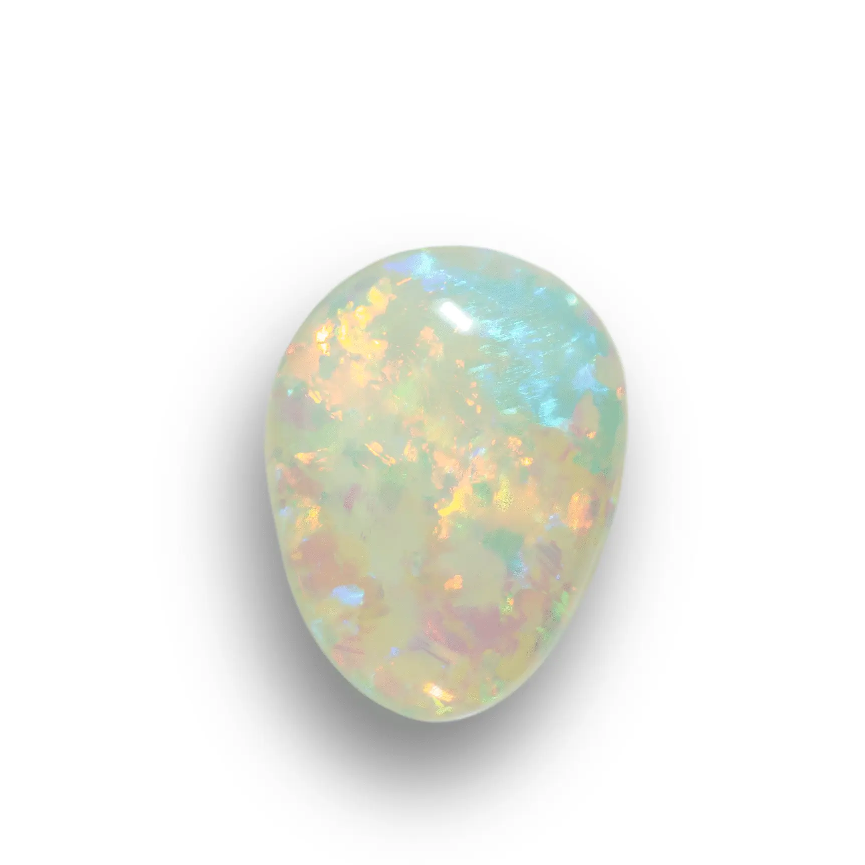Opale Brésilienne cristal flamboyante orange et bleue (3,4 cts) – Image 10