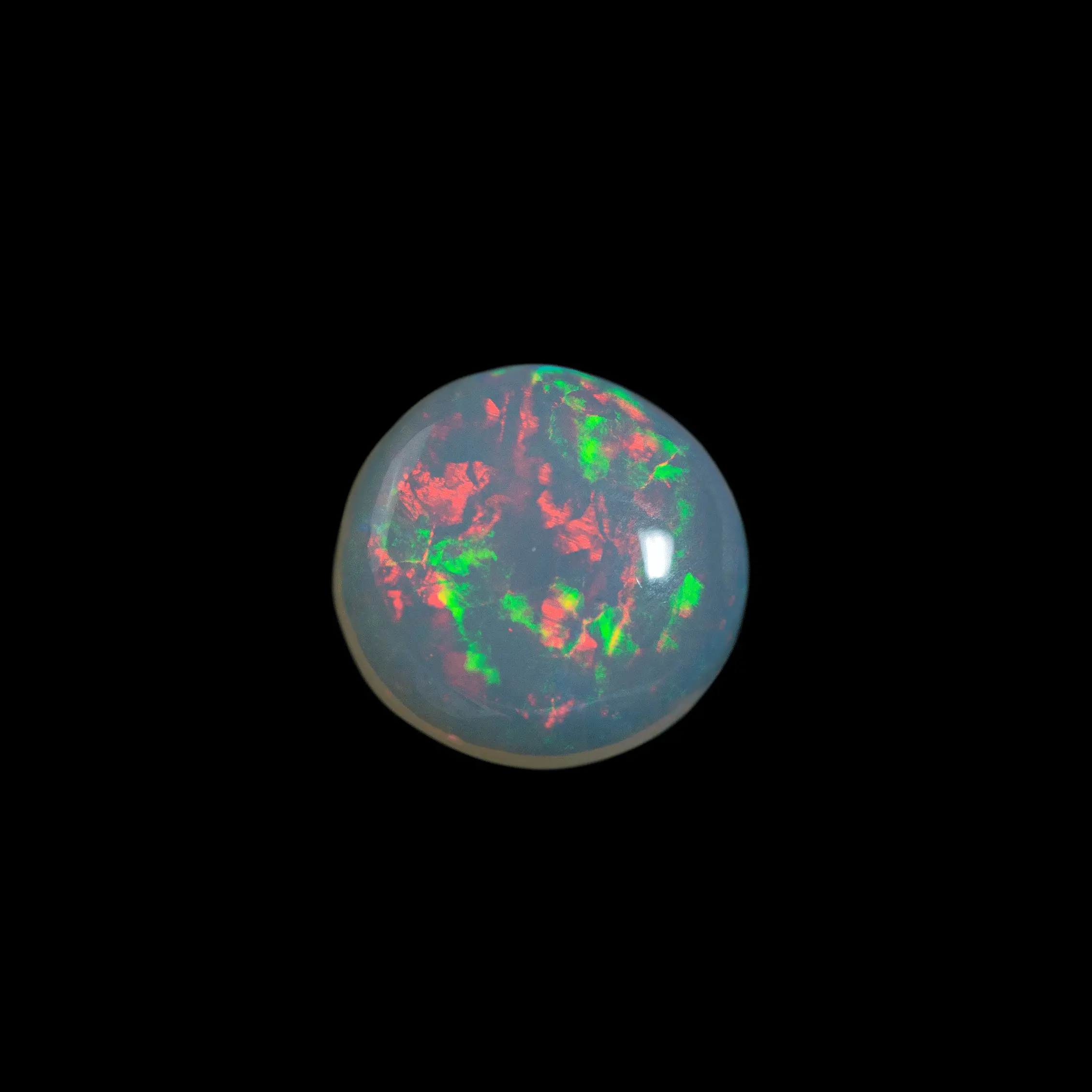 Rond de cristal d'opale Brésilienne le plus souvent rouge et vert (0,8 ct) – Image 5