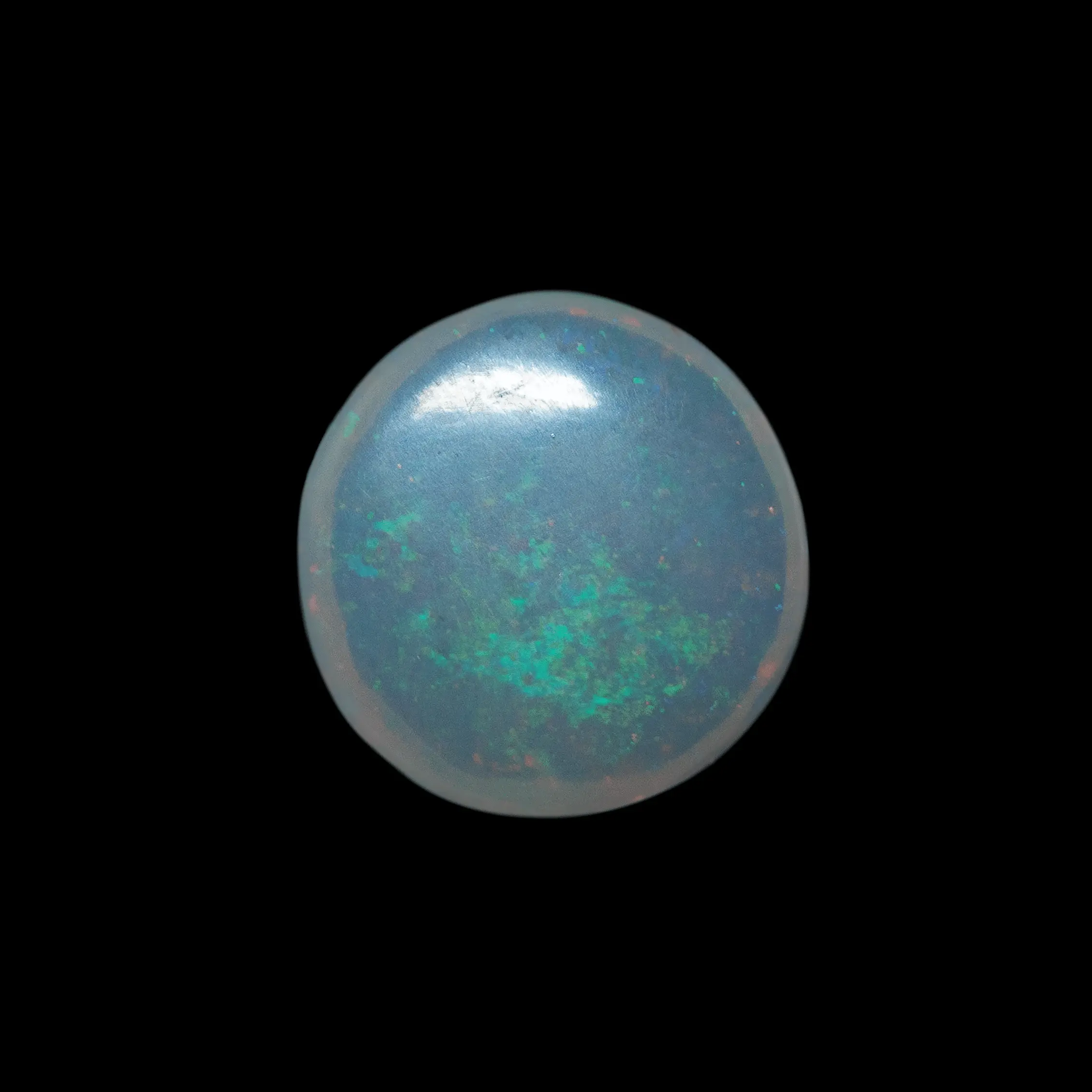 Rond de cristal d'opale Brésilienne le plus souvent rouge et vert (0,8 ct) – Image 6