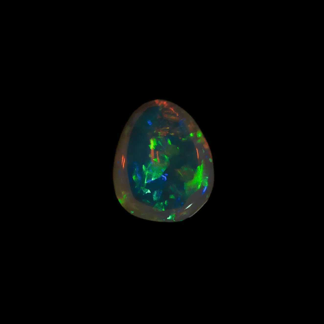 Cabochon en goutte d'opale cristal Brésilienne (1,6 ct) – Image 5