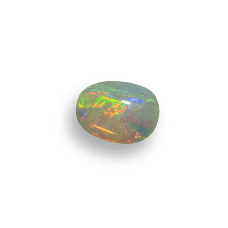 Opale Blanche Multicolore D'Éthiopie - 2,95 Carats - Pierre Naturelle Non Traitée - Neuf Avec étiquettes