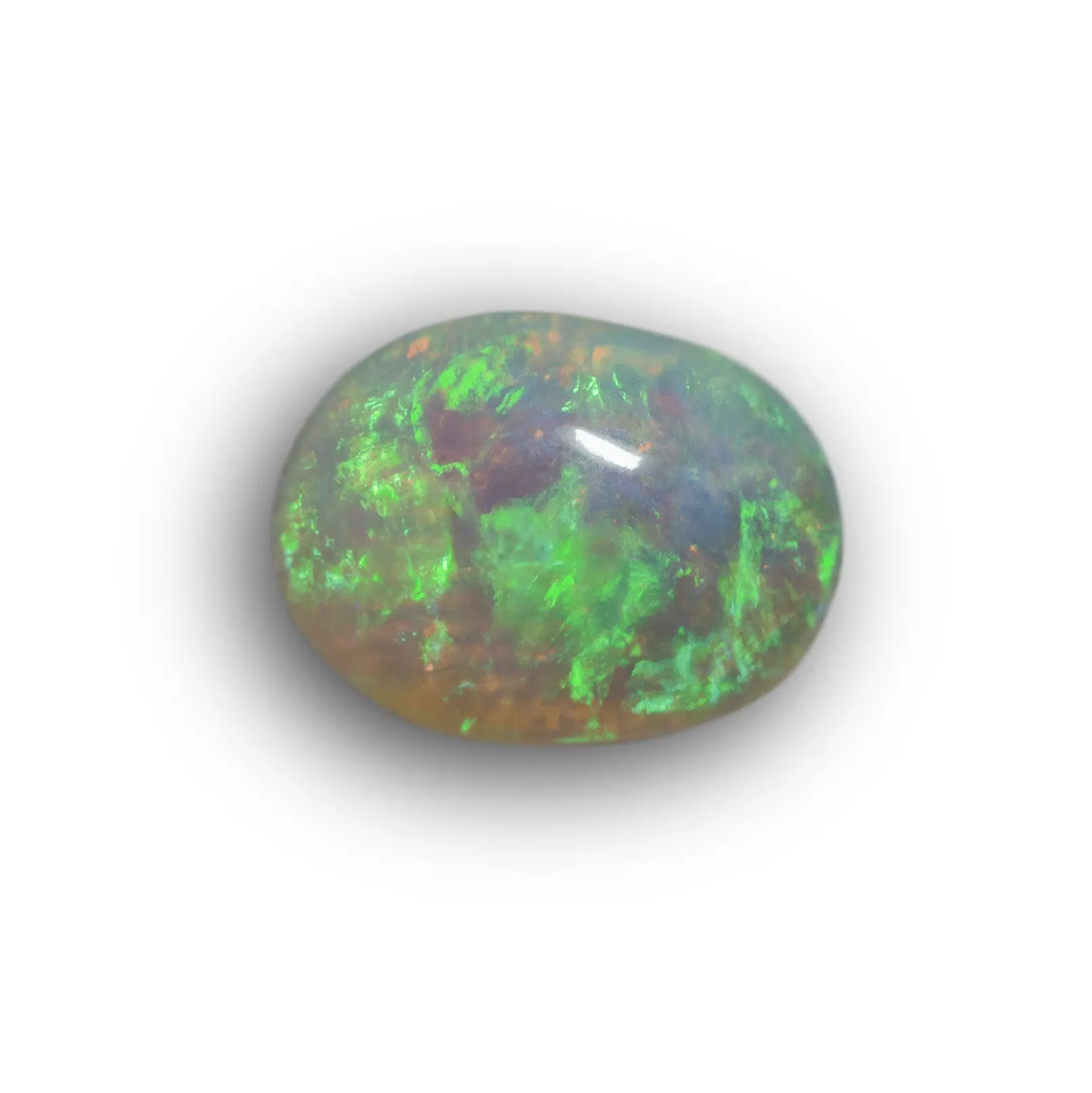 Soft green clear crystal cabochon (0.9 ct) - Image 5