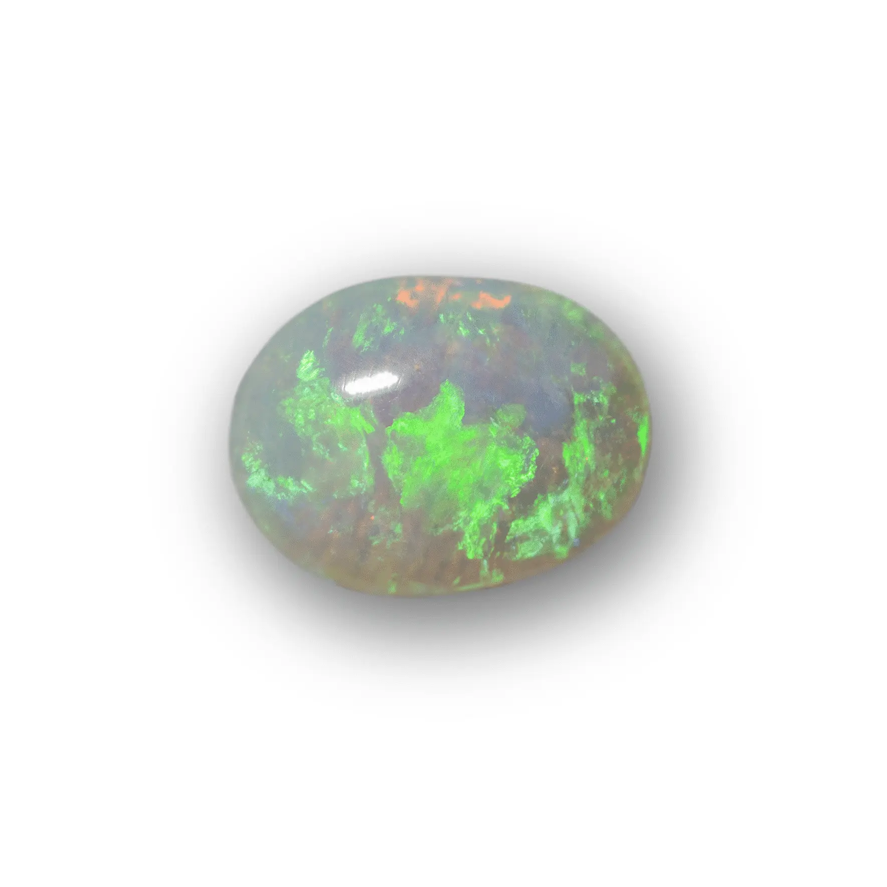 Soft green clear crystal cabochon (0.9 ct) - Image 6