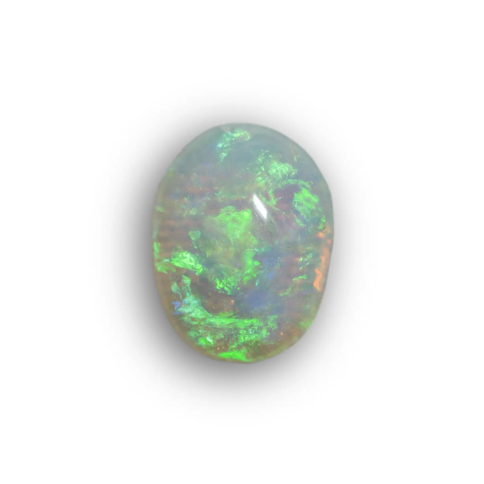 Soft green clear crystal cabochon (0.9 ct) - Image 7