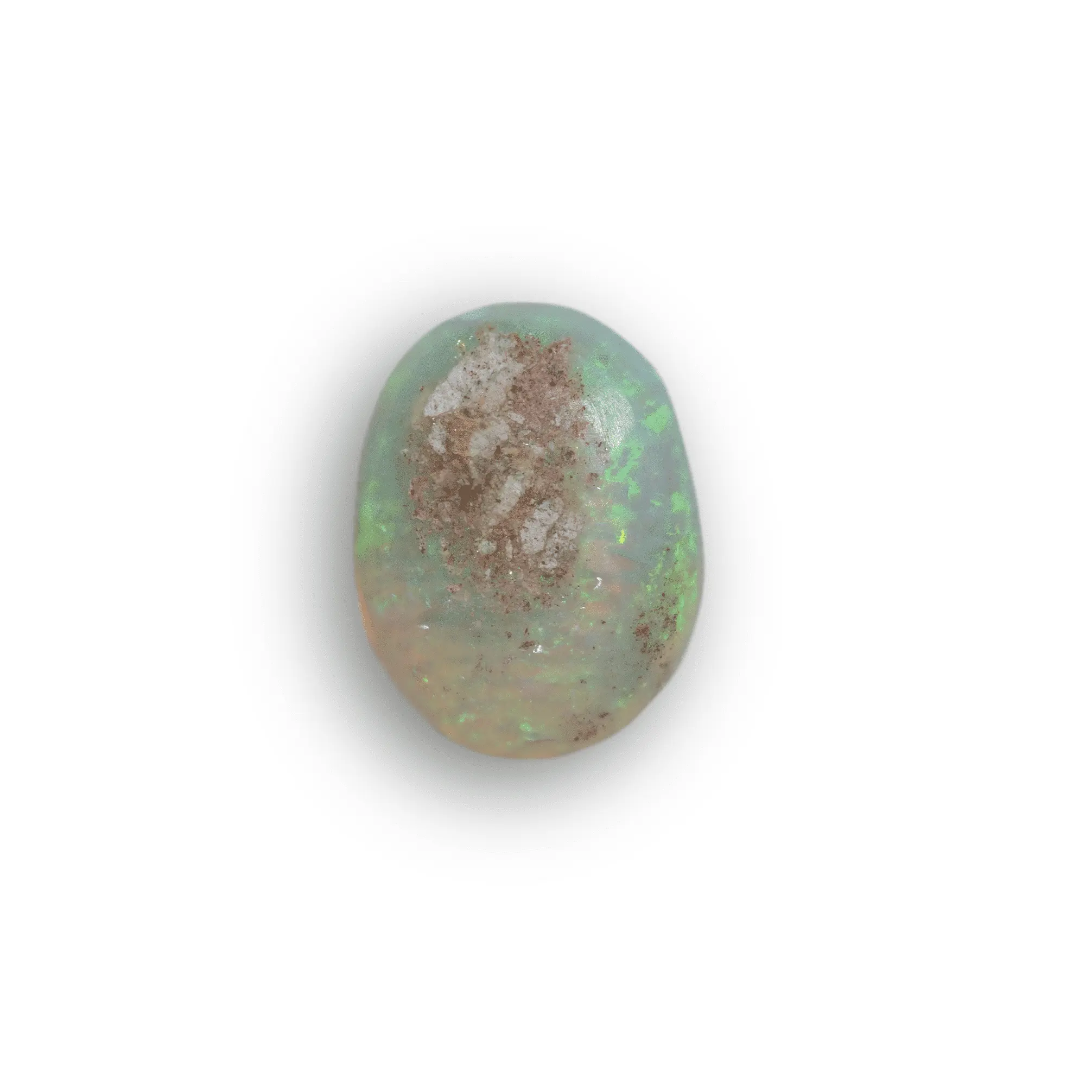 Soft green clear crystal cabochon (0.9 ct) - Image 8
