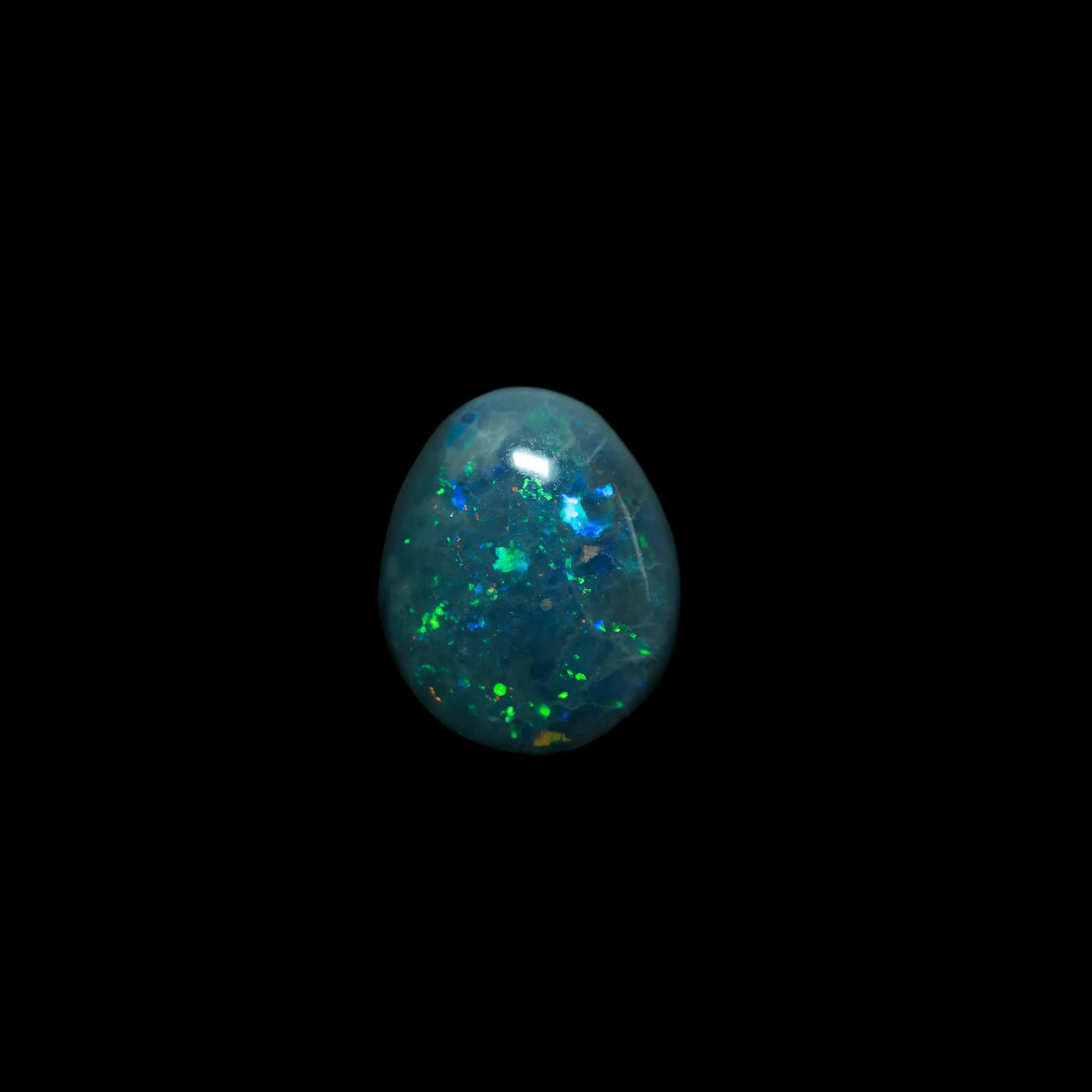 Cabochon d'opale noire bleue-verte (5,3 cts) – Image 3