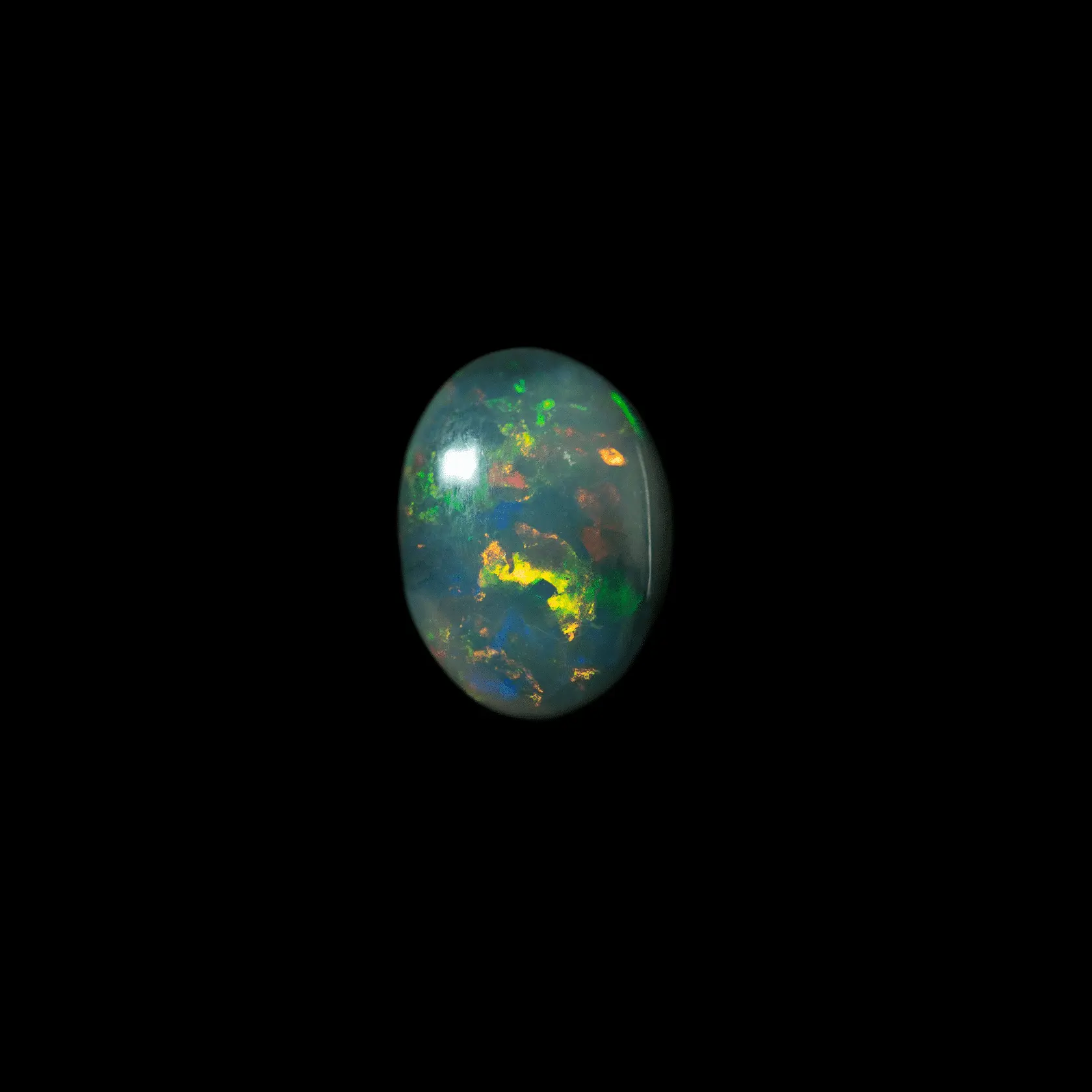 Dark red and green opal cabochon, it's Christmas! (1.8 ct) - Image 3