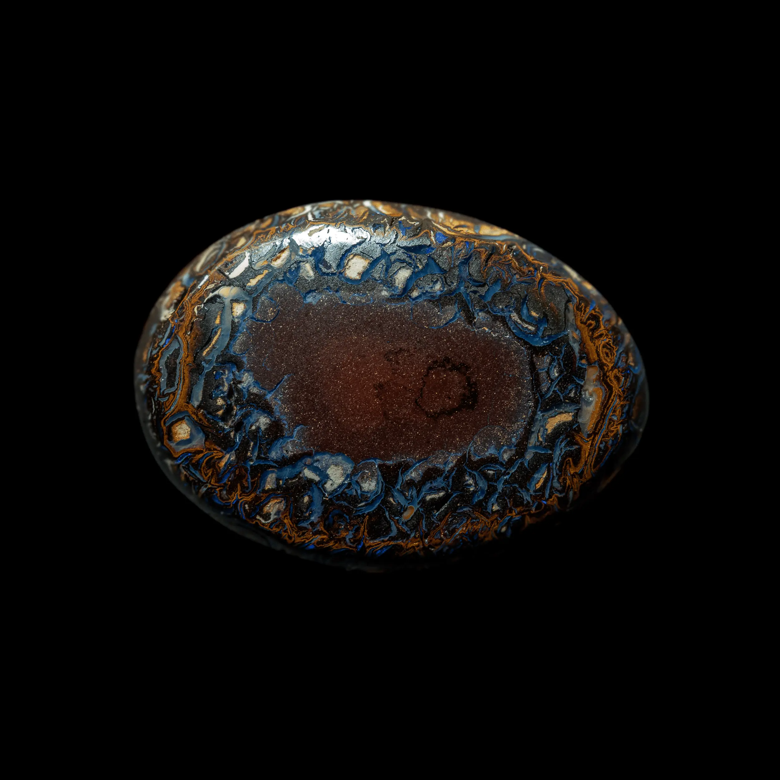 Elegant blue opal scalloped stone frame (26.5 cts) - Image 3