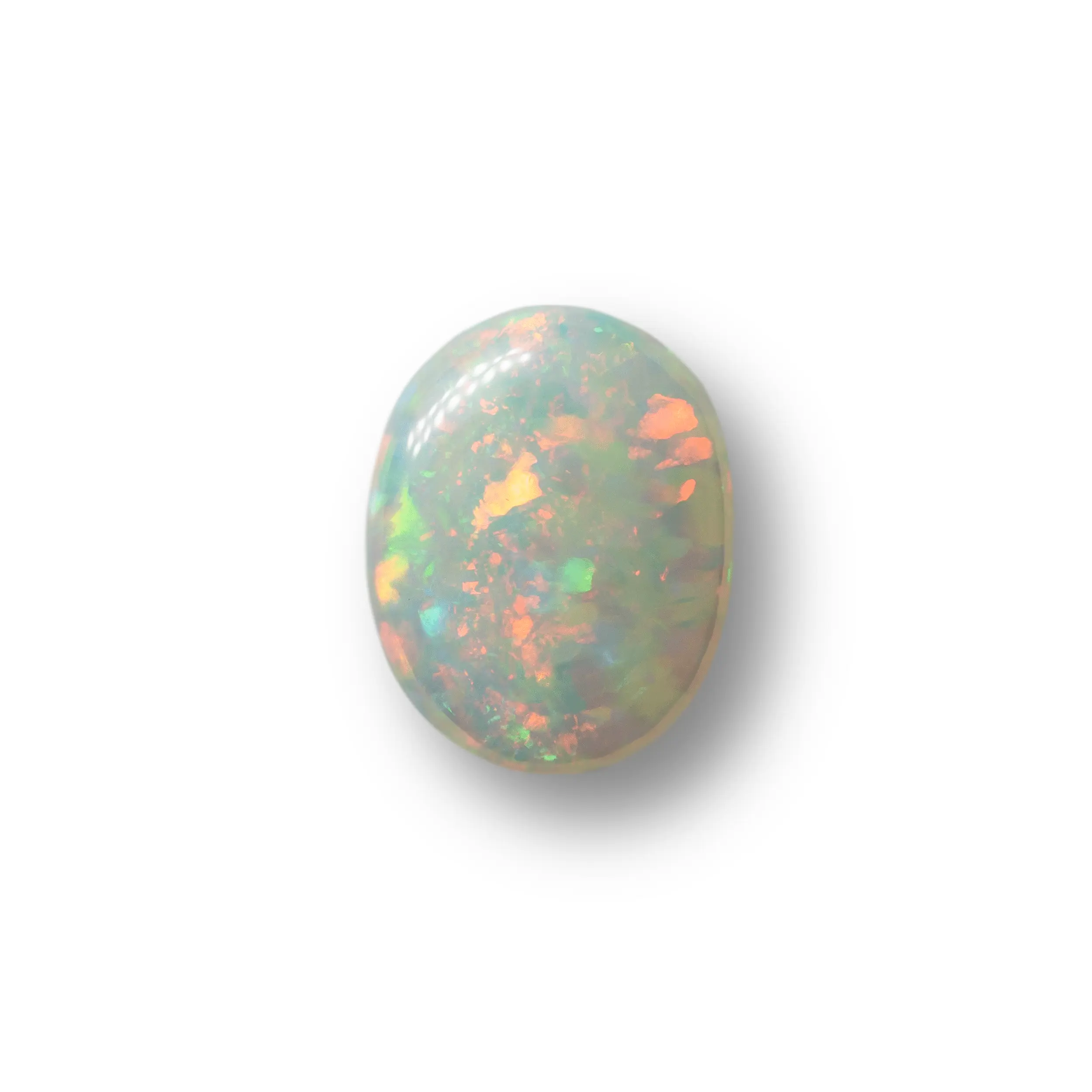 Brazilian oval opal with large brilliant-colored slabs (1.4 ct) - Image 4