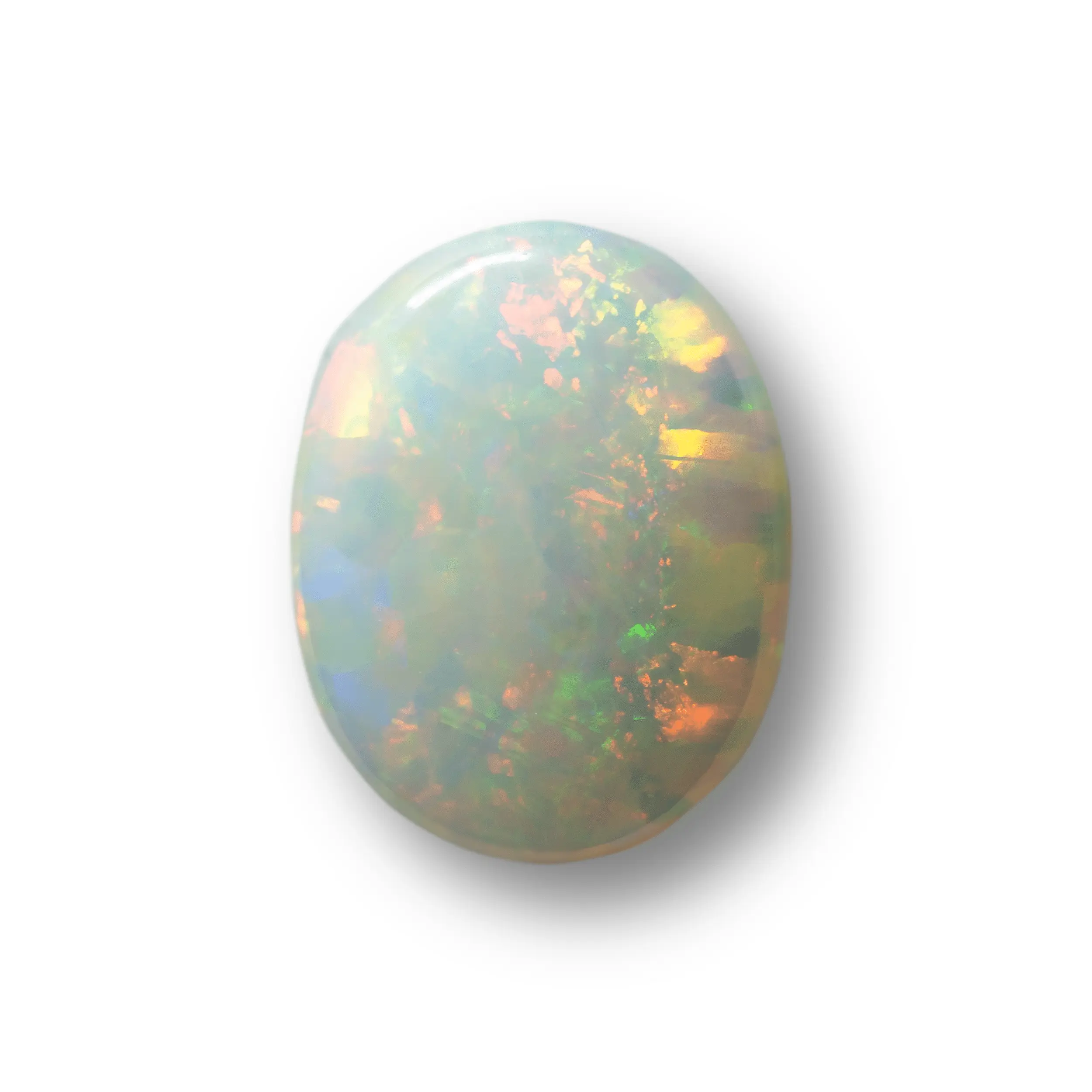 Brazilian oval opal with large brilliant-colored slabs (1.4 ct) - Image 5