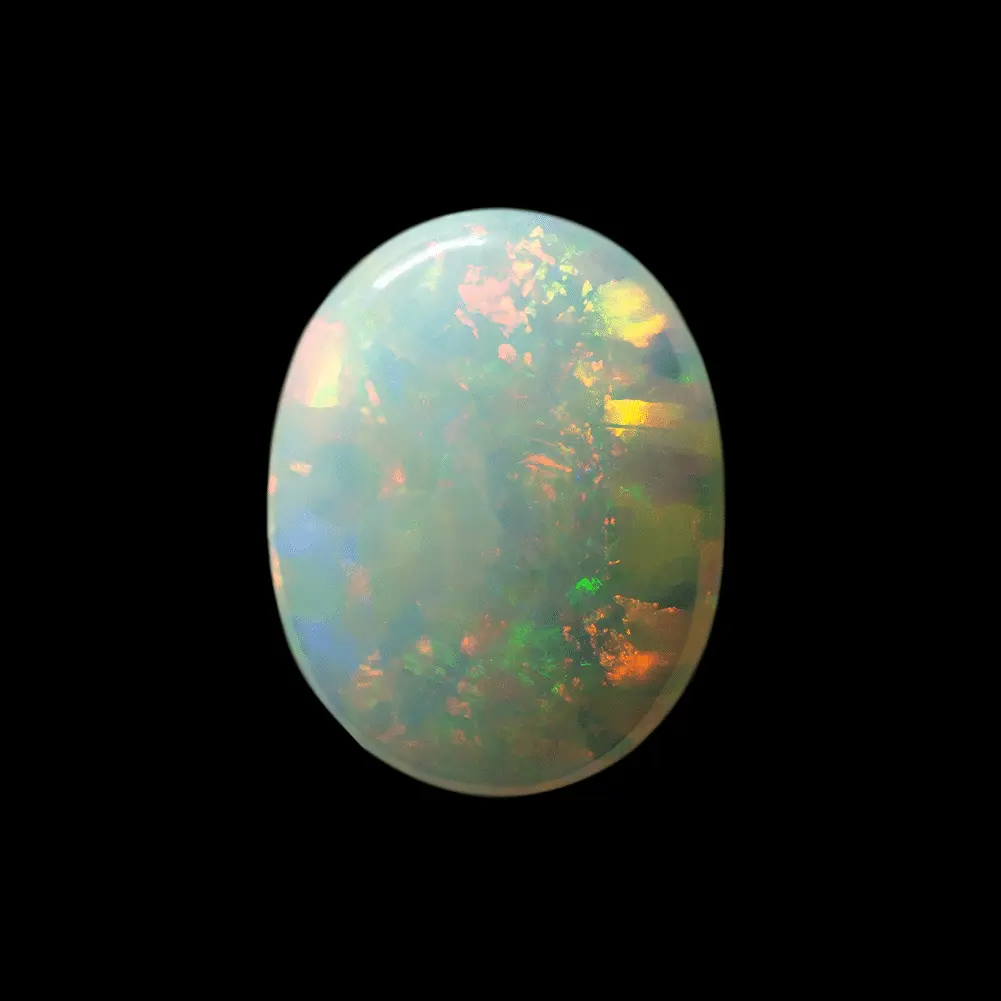 Brazilian oval opal with large brilliant-colored slabs (1.4 ct) - Image 3