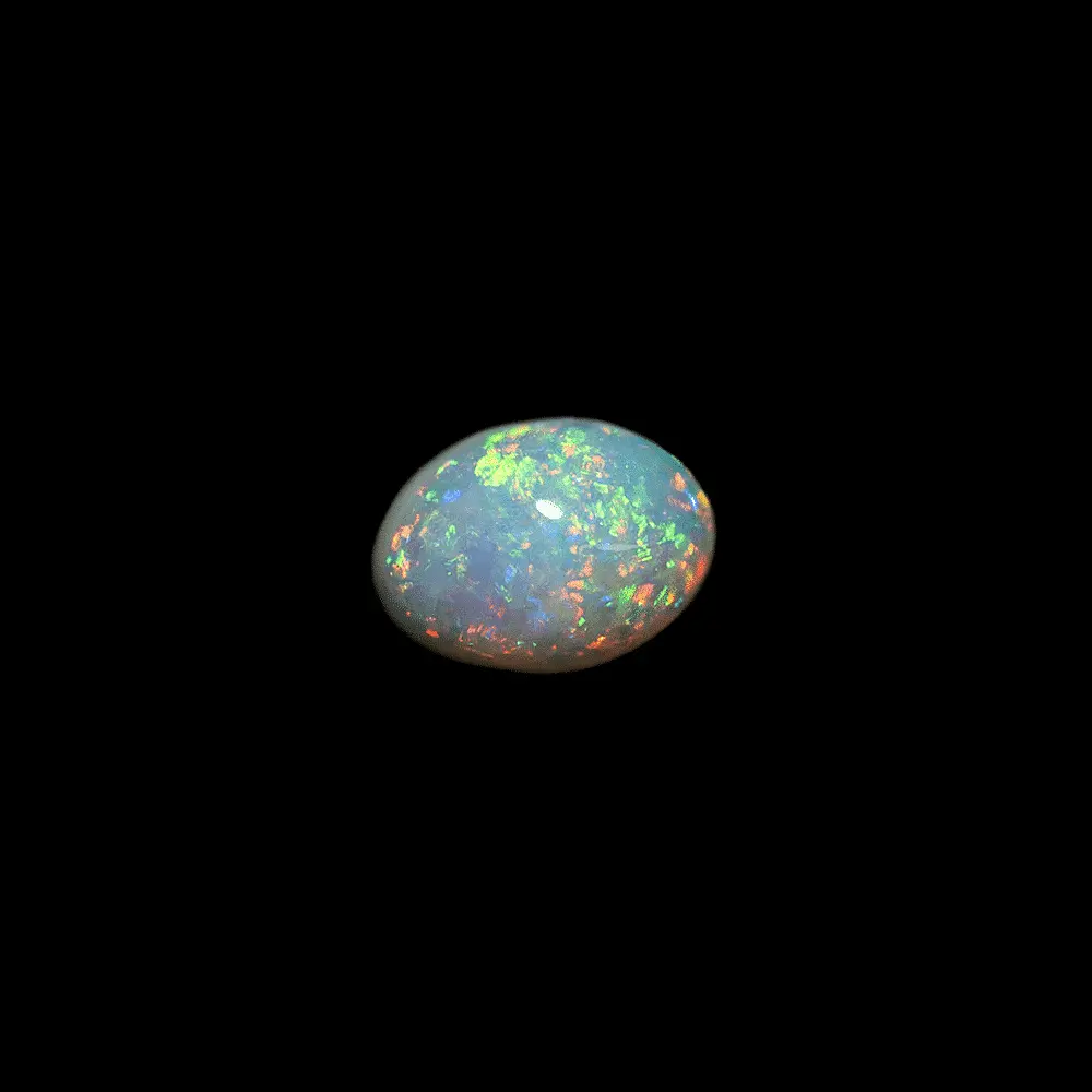 Cabochon multicolore d'opale du Brésil pin fire (0,9 ct) – Image 5