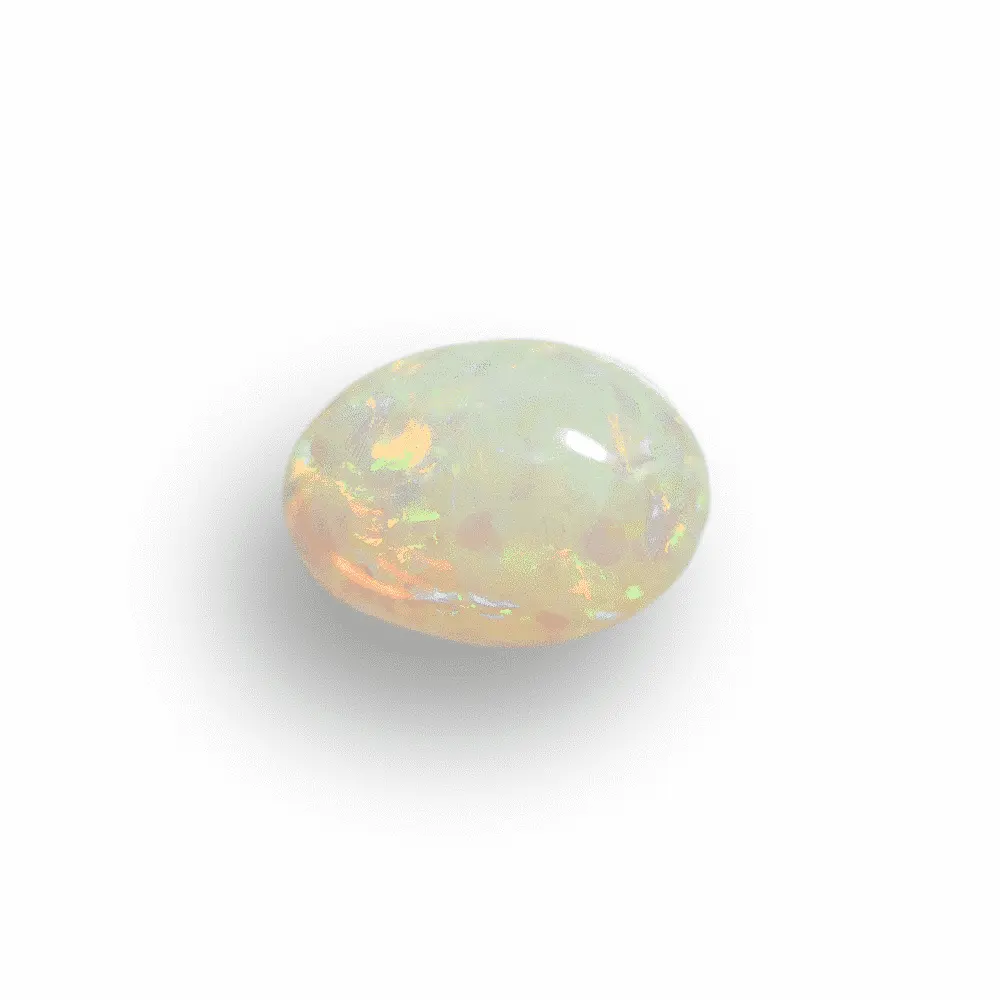 Cabochon d'opale brésilienne multicolore à tendance verte (1,9 ct) – Image 4