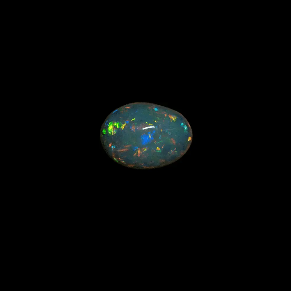 Cabochon d'opale brésilienne multicolore à tendance verte (1,9 ct) – Image 3