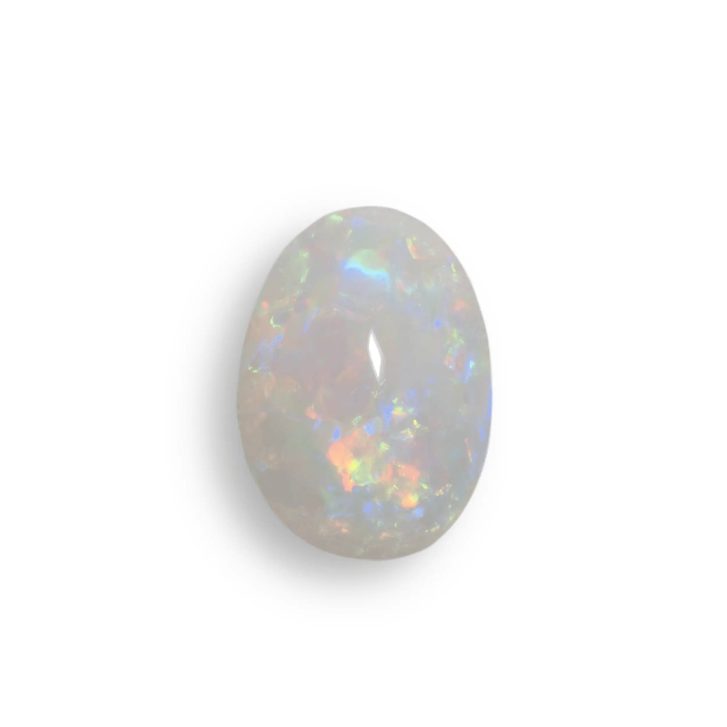 Cabochon d'opale blanche multicolore (1,1 ct) – Image 4