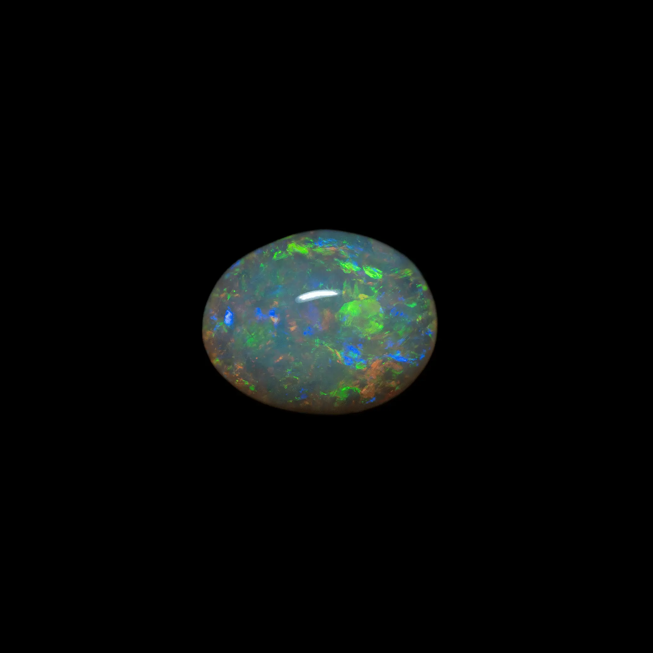 Opale blanche australienne verte et violette (1,3 ct) – Image 3