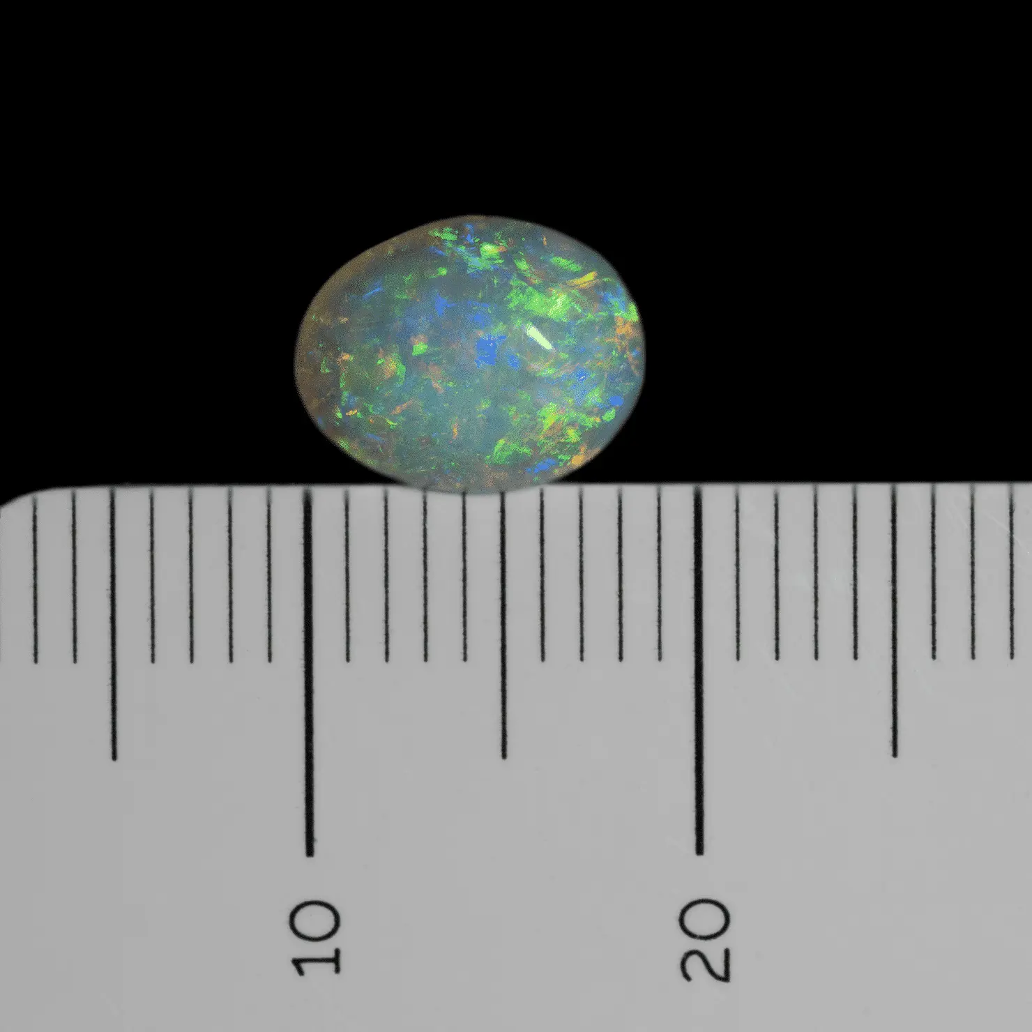 Opale blanche australienne verte et violette (1,3 ct) – Image 7