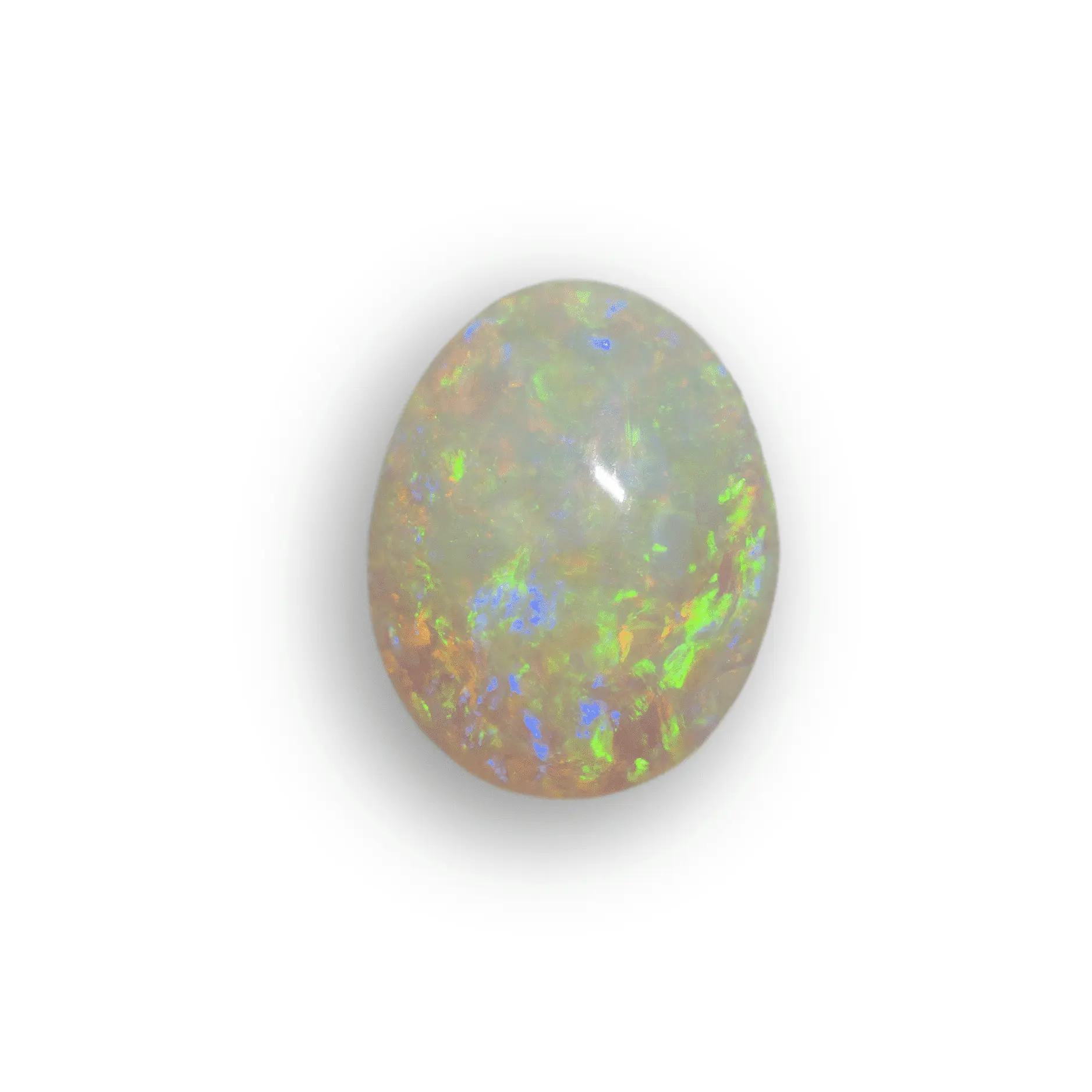 Opale blanche australienne verte et violette (1,3 ct) – Image 4