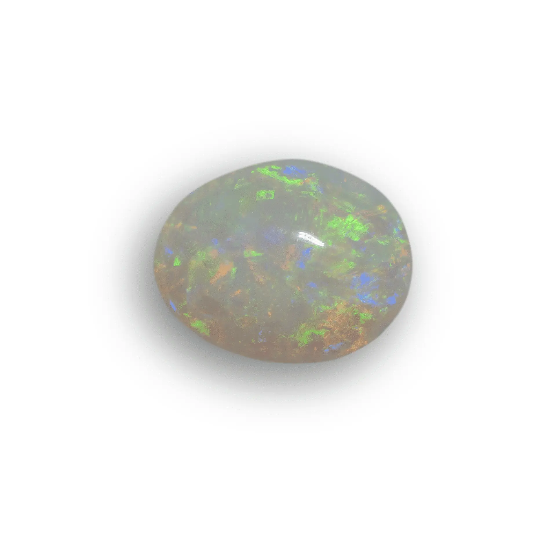 Opale blanche australienne verte et violette (1,3 ct) – Image 5