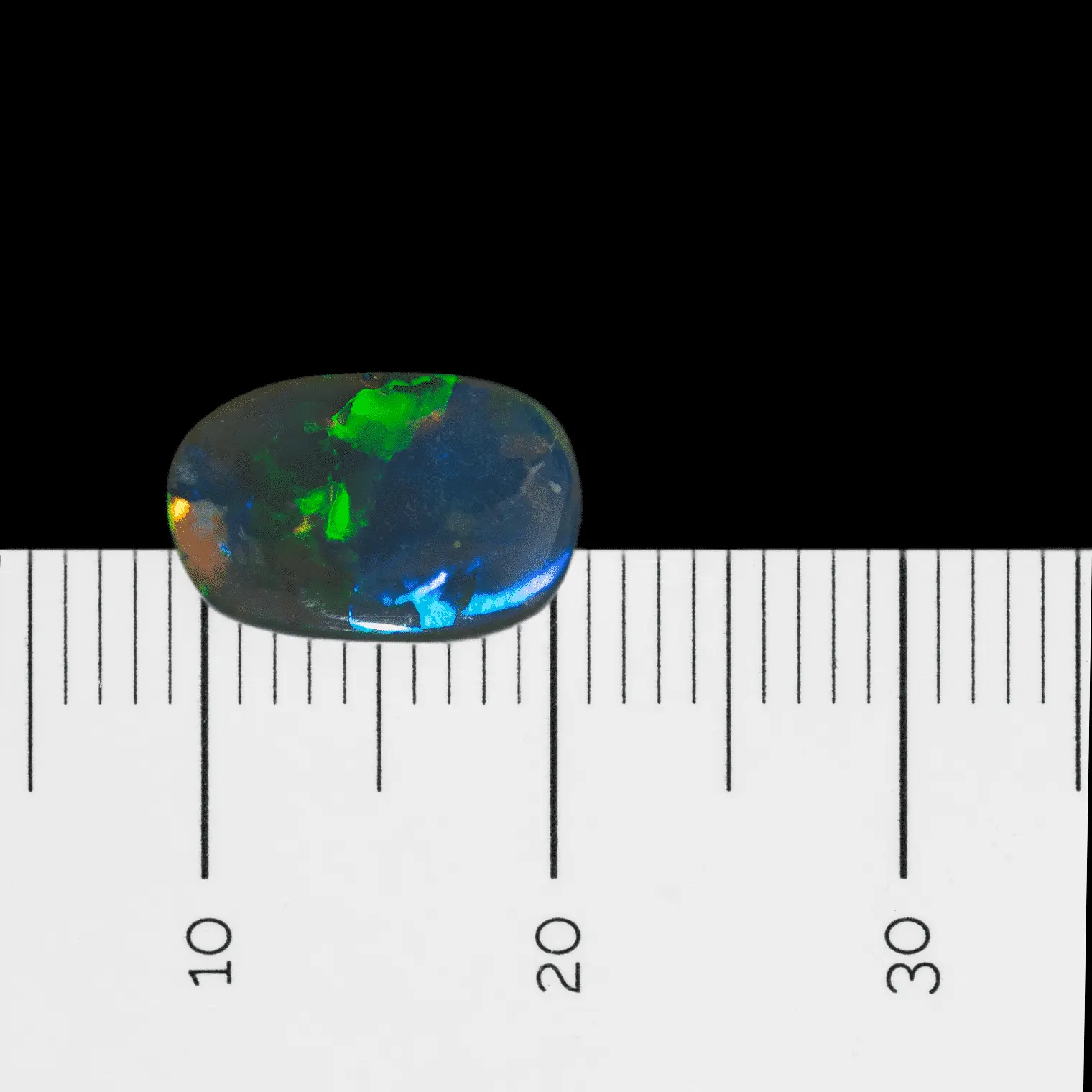 Bipolar black opal (1.6 ct) - Image 7