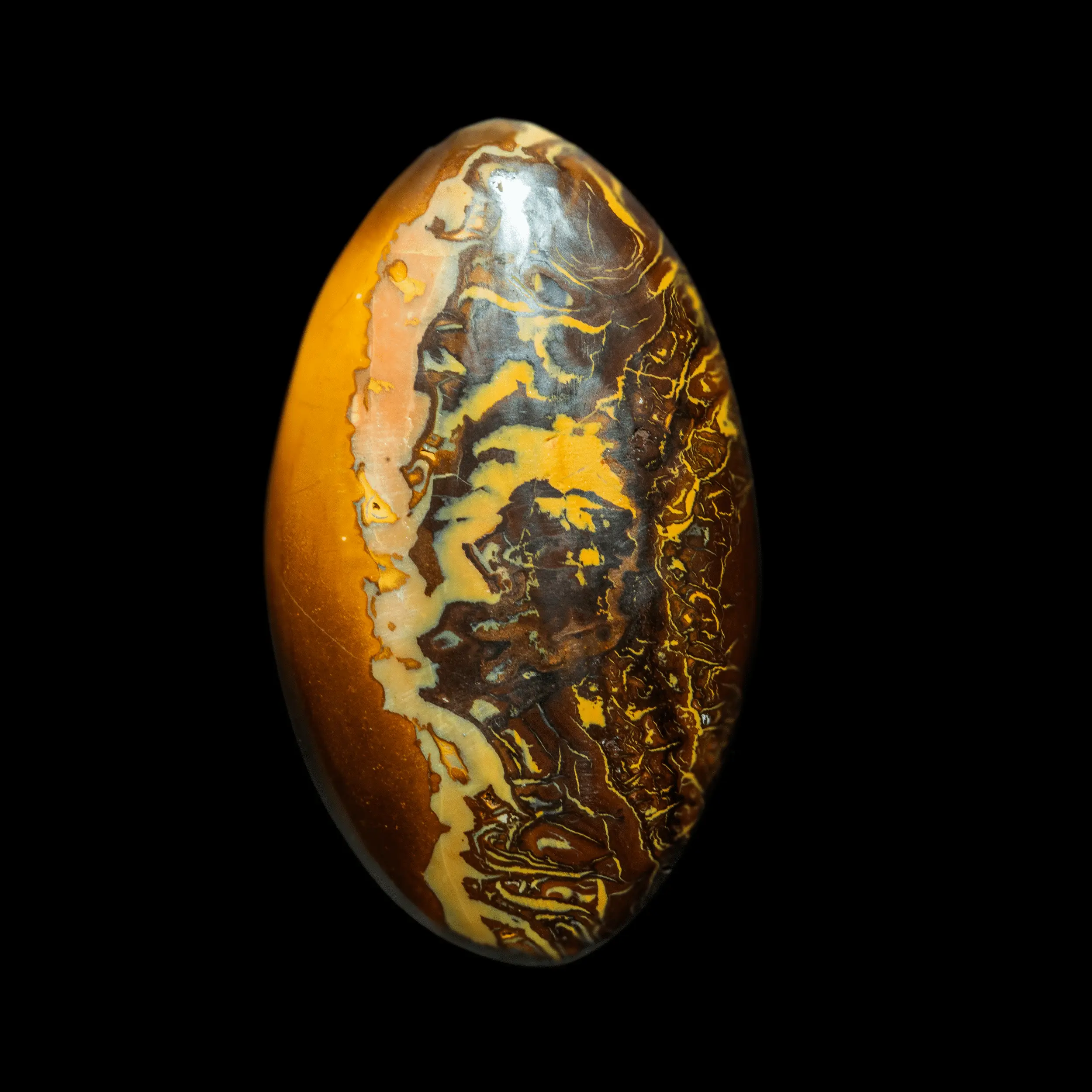 Koroit opal with colored, constrasted and opalized meanders (30.1 cts) - Image 3