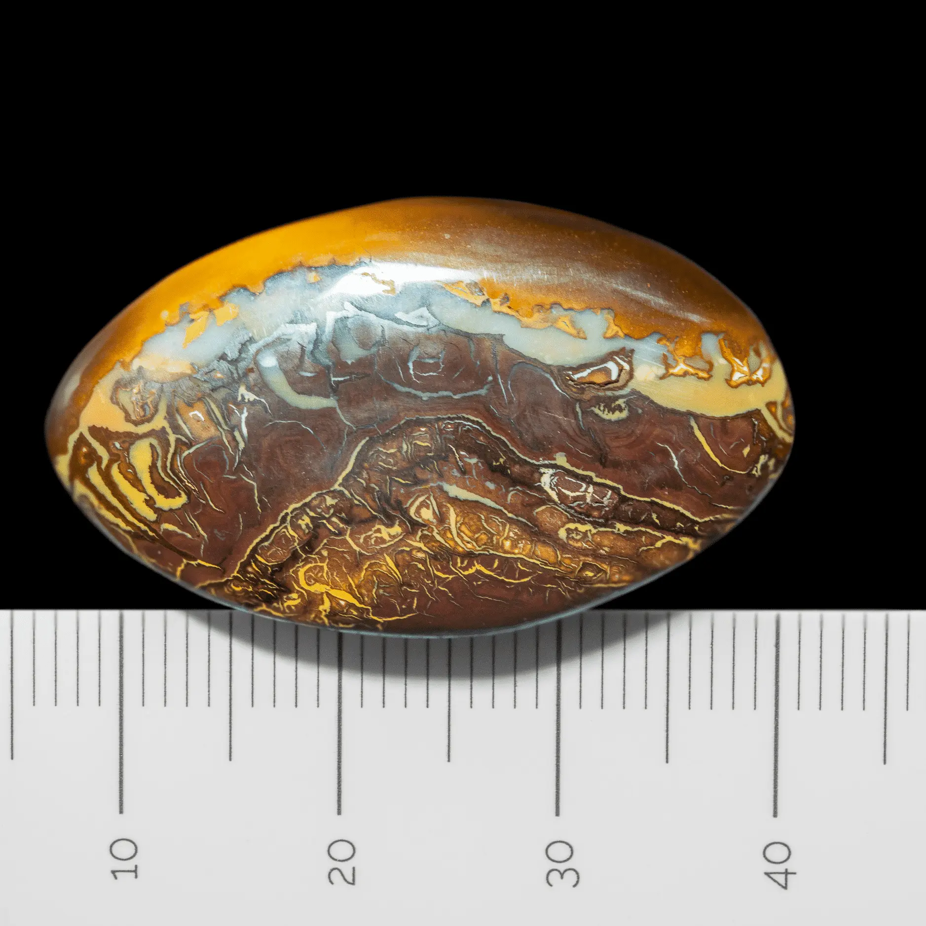 Koroit opal with colored, constrasted and opalized meanders (30.1 cts) - Image 4