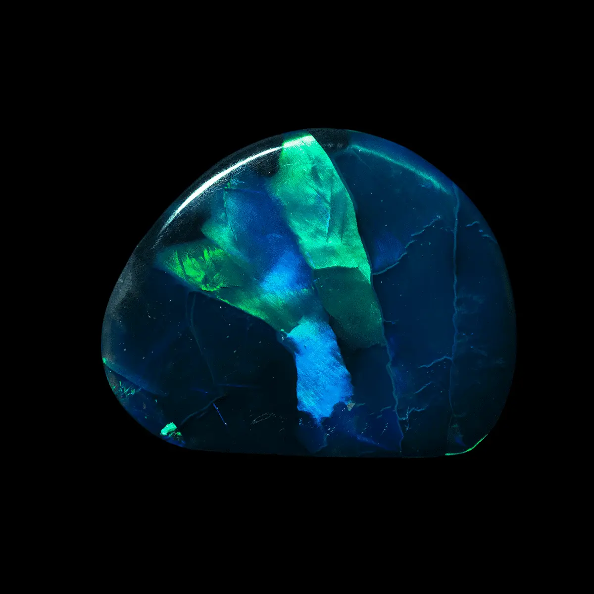 Incroyable opale noire électrique (6,4 cts) – Image 4