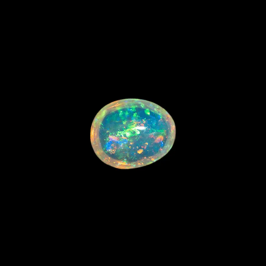 Petit cabochon scintillant d'opale cristal Brésilienne (0,3 ct) – Image 7