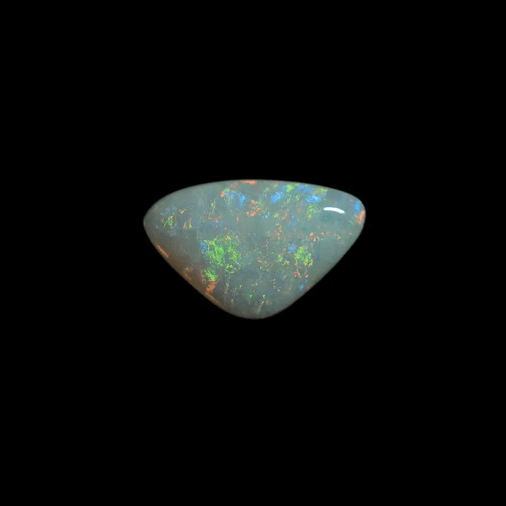 Yellow Orange White Opal Triangle (1.3 ct) - Image 3