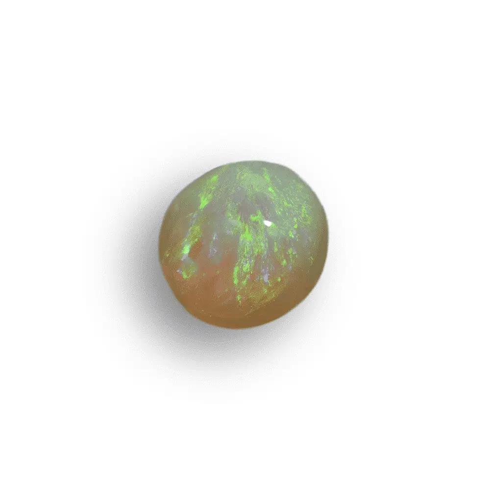 Green storm at the pole on this clear crystal opal (0.8 ct) - Image 4