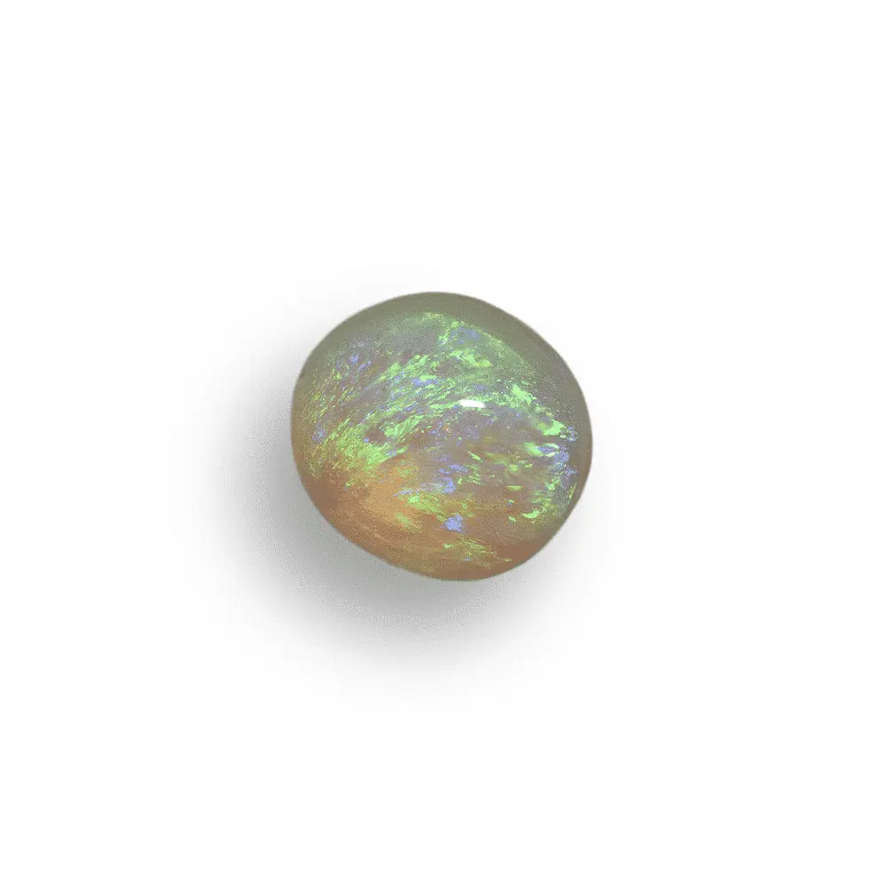 Green storm at the pole on this clear crystal opal (0.8 ct) - Image 7