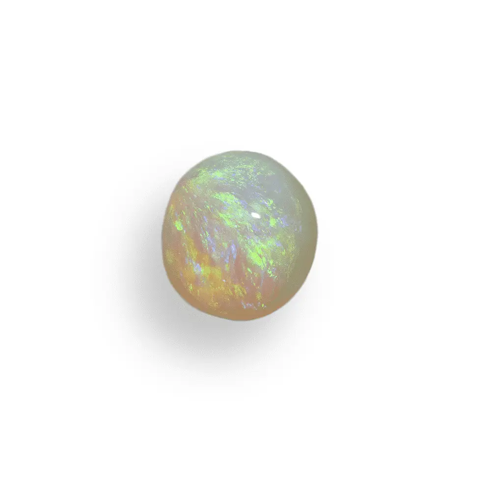 Green storm at the pole on this clear crystal opal (0.8 ct) - Image 6