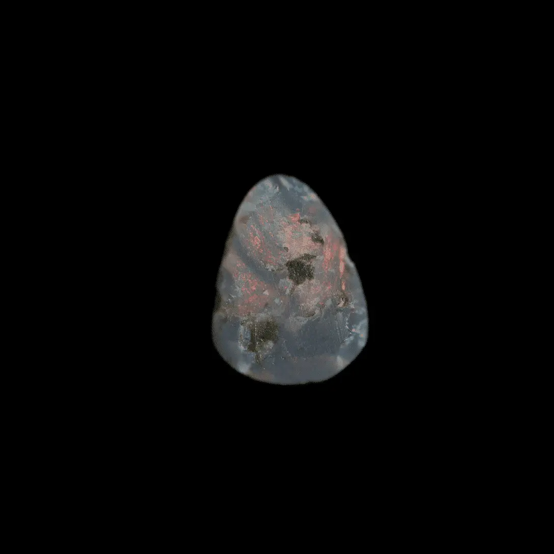 Small Red Comet on Australian Opal Triangle (0.5 ct) - Image 4