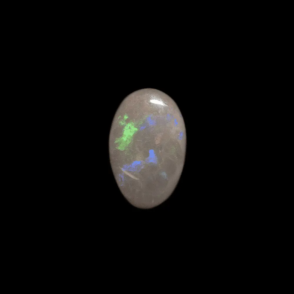 Larme d'opale noire rouge, violette et verte (1,1 ct) – Image 4