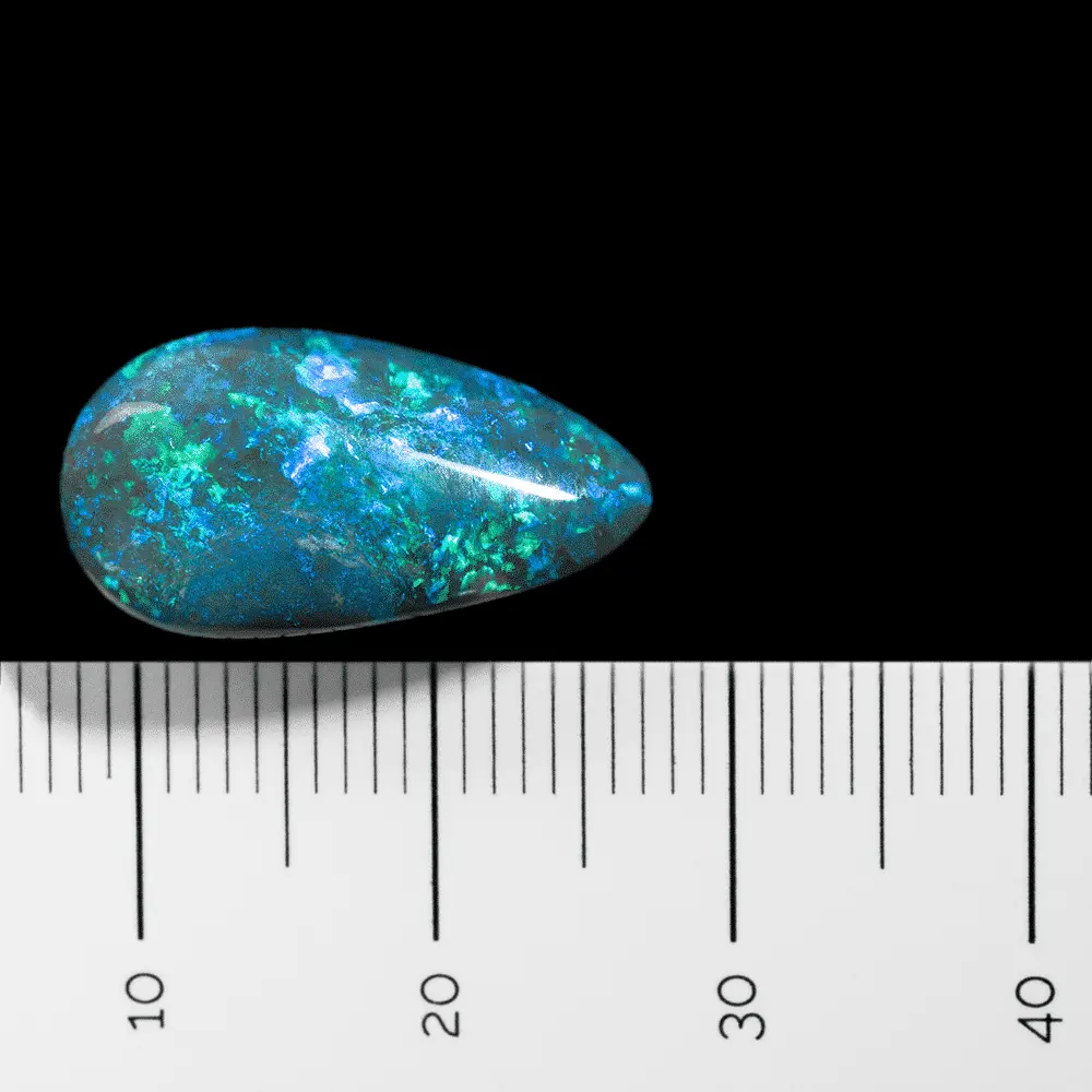 Blue-Green Black Opal Teardrop (6.36 cts) - Image 9