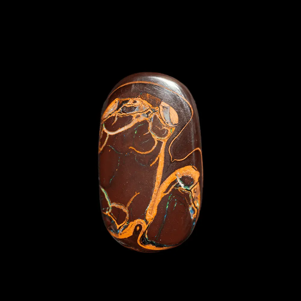 Stylized flower on Koroit opal (14.9 cts) - Image 3