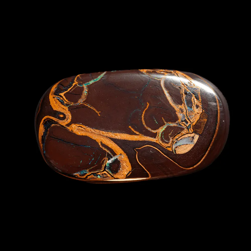Stylized flower on Koroit opal (14.9 cts) - Image 4
