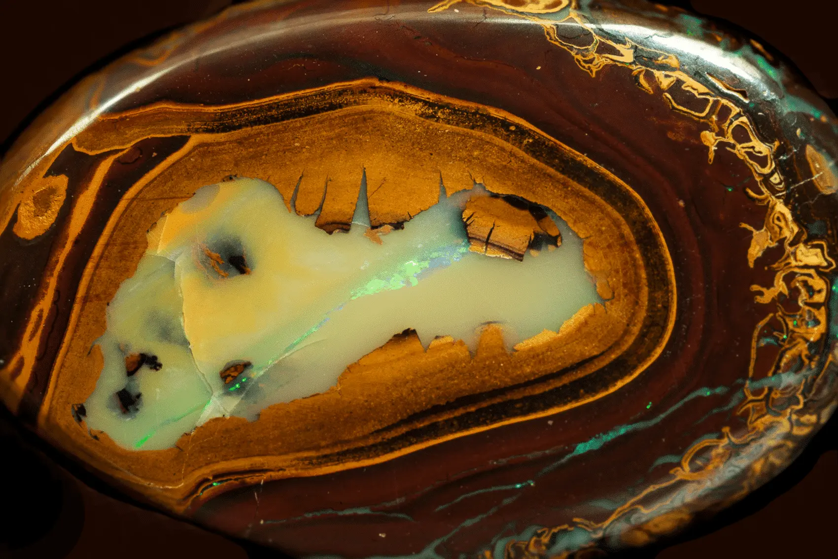 Elegant Koroit Opal Locket (53.7 cts) - Image 4