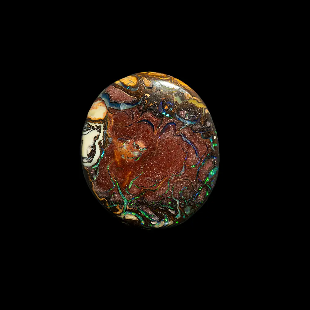 Pièce d'opale Koroit d'ocre et de festons brillants (9,4 cts) – Image 3