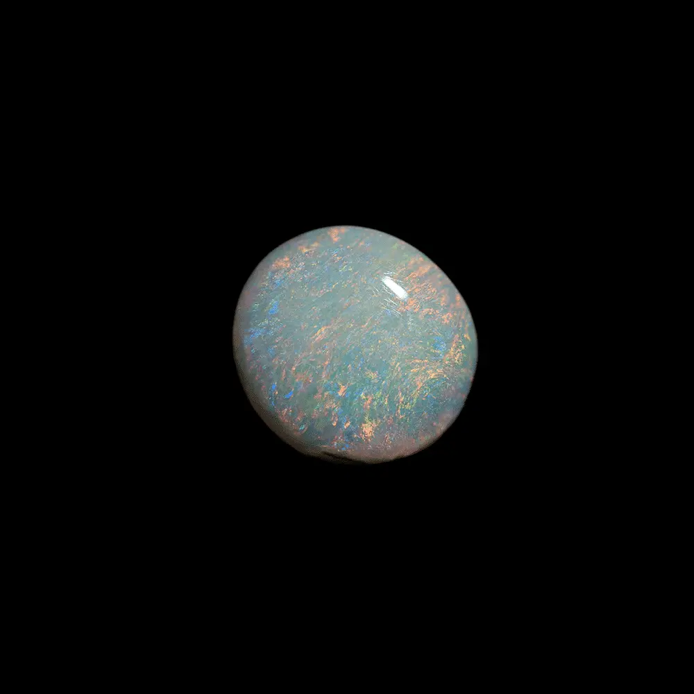 Opale blanche à micro sillons multicolores (1,3 ct) – Image 3