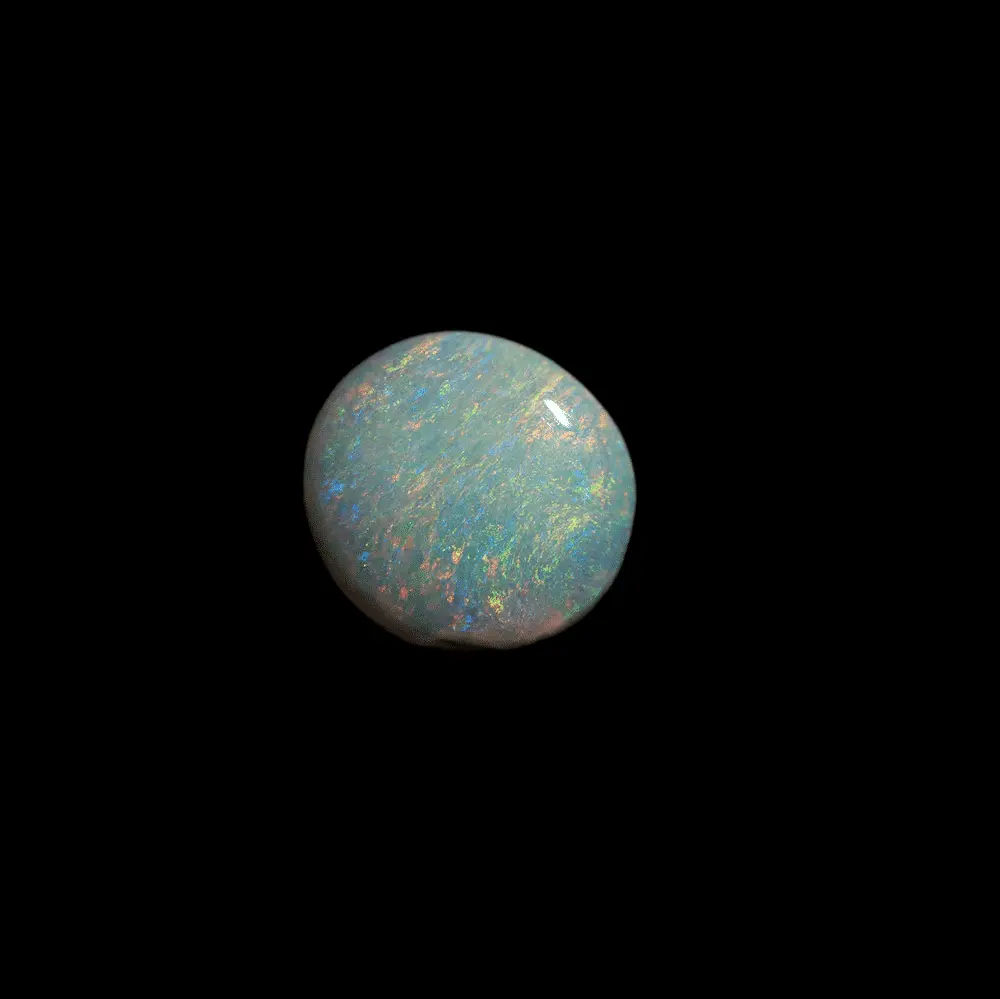 Opale blanche à micro sillons multicolores (1,3 ct) – Image 4