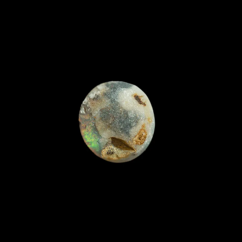 Opale blanche à micro sillons multicolores (1,3 ct) – Image 8