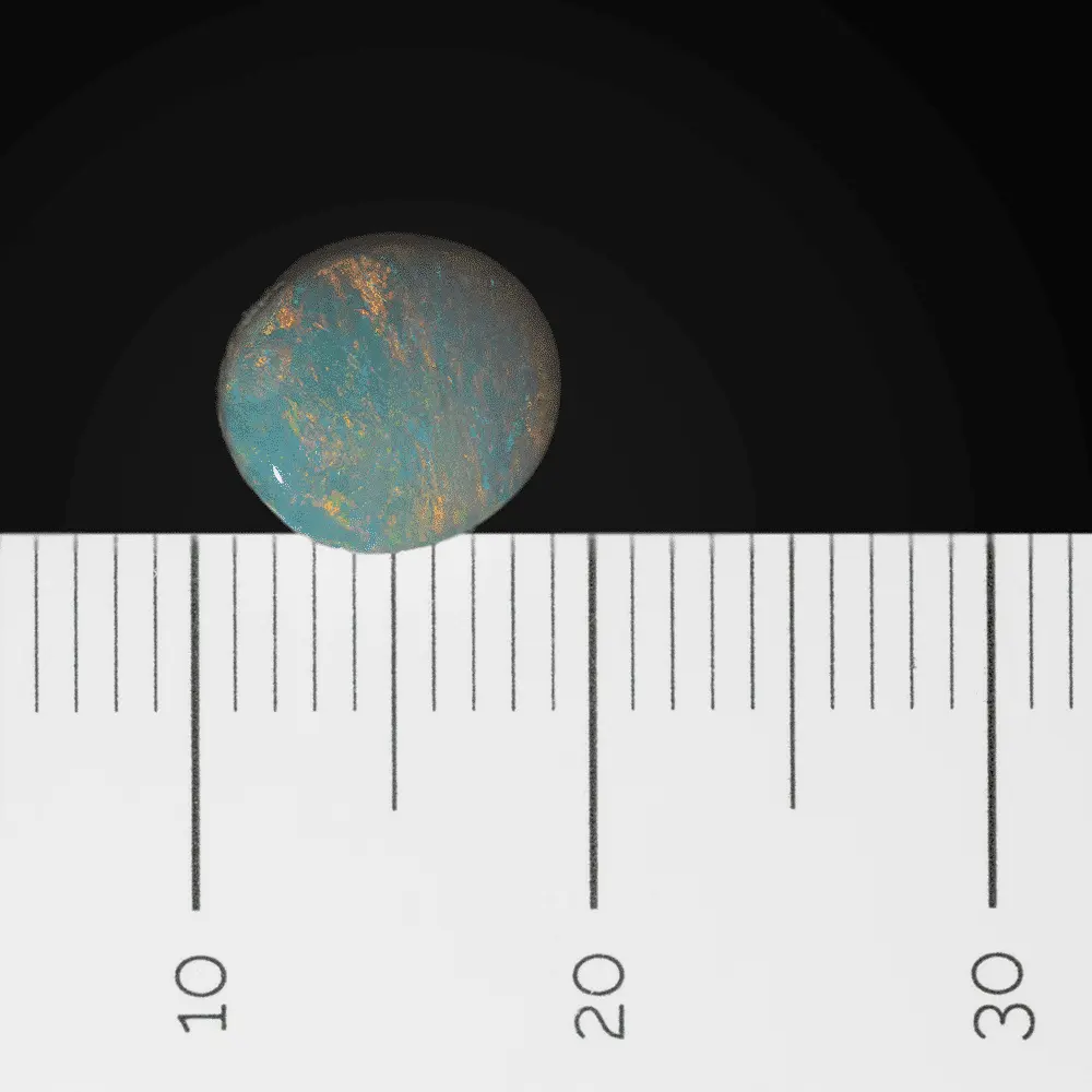 Opale blanche à micro sillons multicolores (1,3 ct) – Image 9