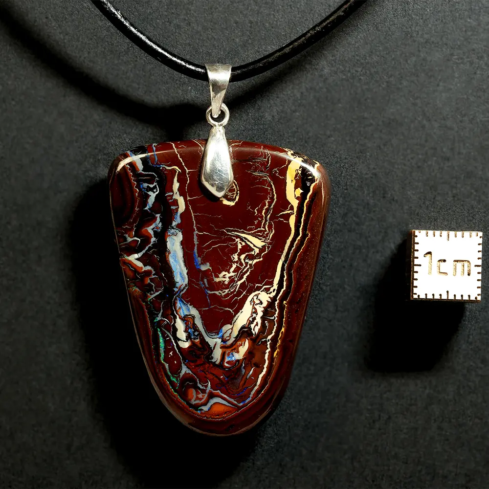 Koroit opal pendant with colored curves - Image 5