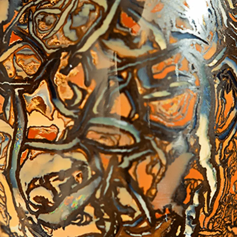 Hanging Koroit opal cabochon with variegated interlacing - Image 4