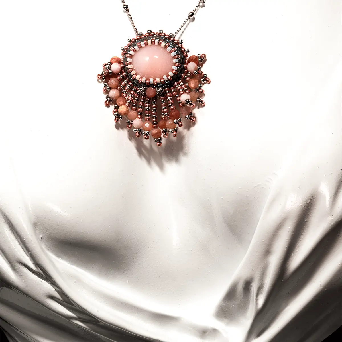 Parure péruvienne Cuzco d’opale rose – Image 2